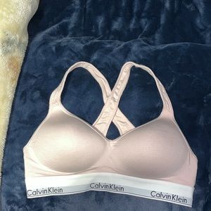 Pink Calvin Klein bra